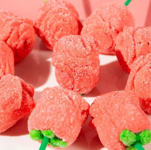 15g*24 Handmade Valentine′ S Day Rose Lollipop Marshmallow