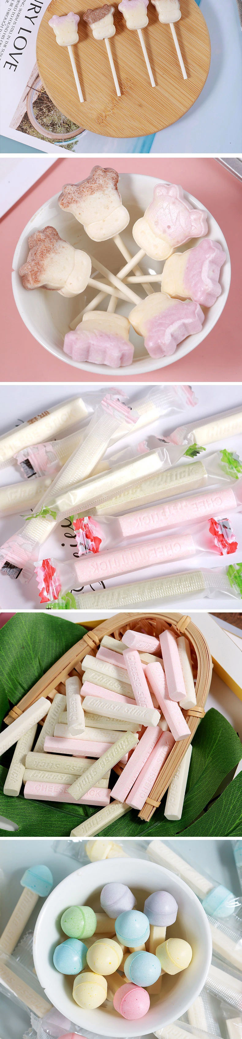 Hot Selling Snack Food Smoke Shape Hard Candy Milk Lollipop